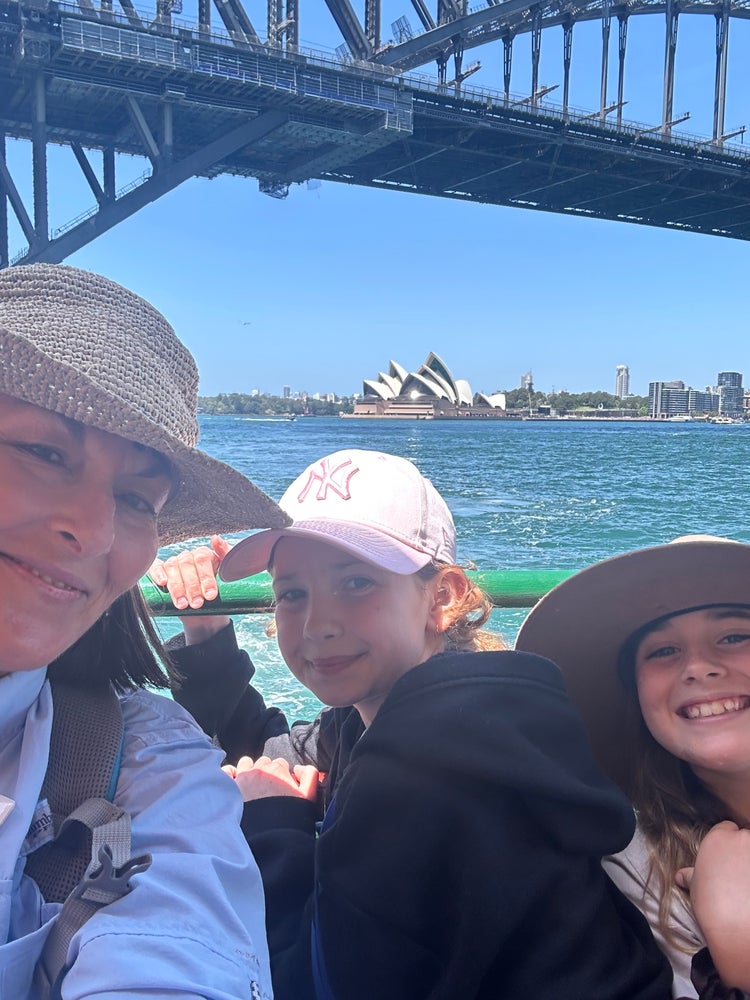 Students and Ms Stewart enjoying Sydney Harbour during our RROC Sydney camp