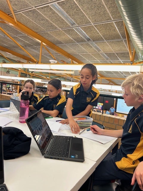 Stage 3 students engaged in a group activity