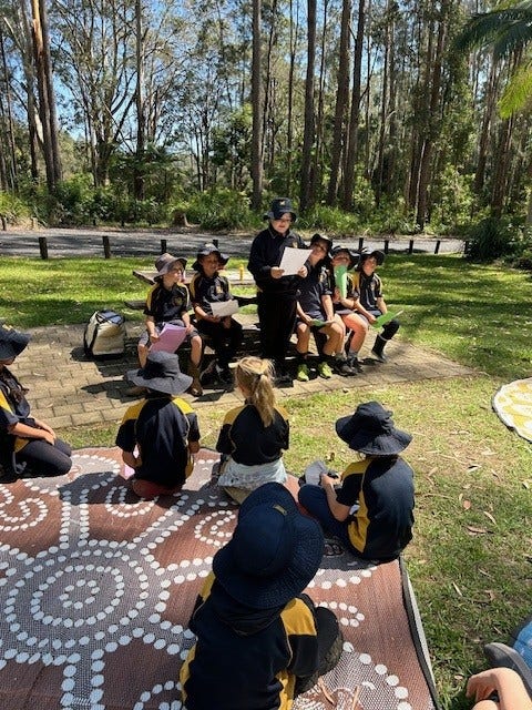 Students taking part in a debate on logging during our Bongil Bongil National Park excursion